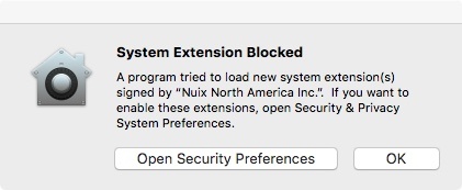 Apple system extension blocked window. You must open the security preferences and enable the extensions. 